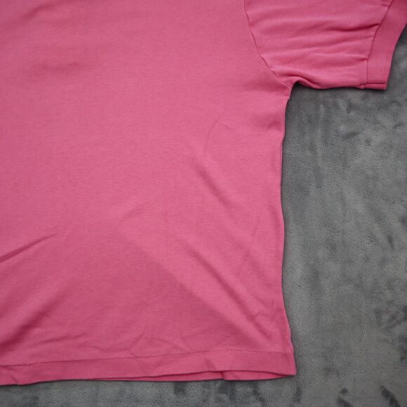 Joan Harper Shirt Womens M Pink Short Sleeve Collared Button Knit Polo - Picture 13 of 14
